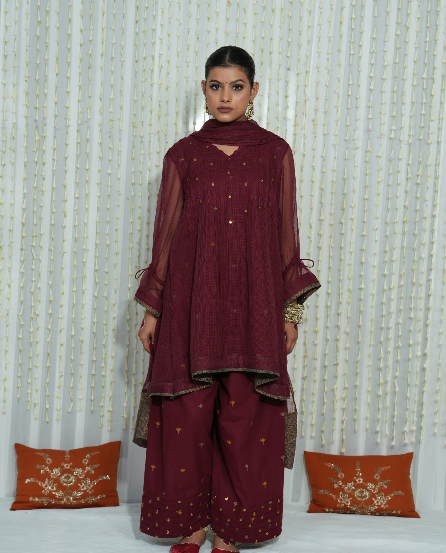 sindoori Kota kurta set